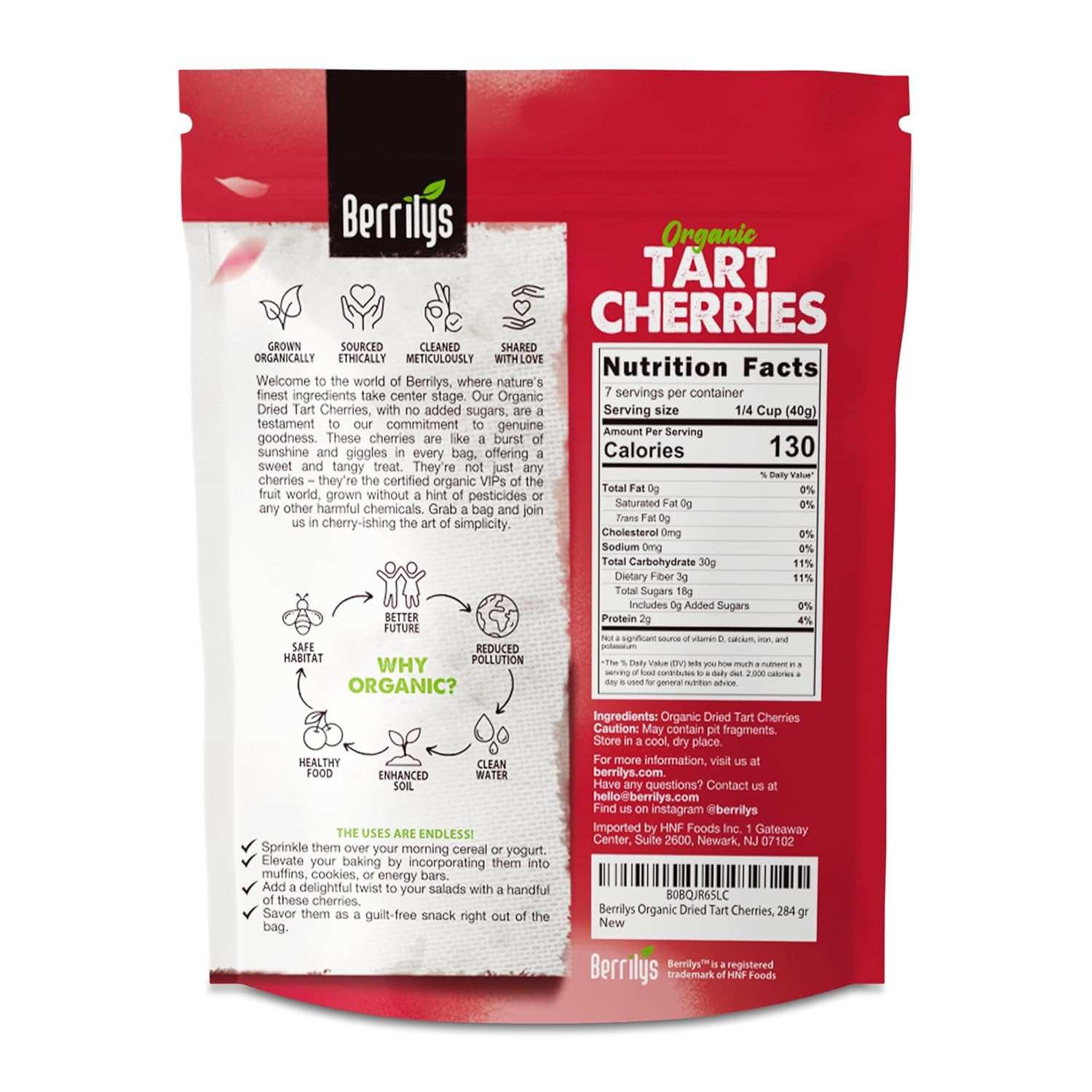 organic-pitted-dried-tart-cherries-10-oz---non-gmo-kosher-unsulfured---no-added-sugar-or-oil---healthy-snack-baking-ingredient-2