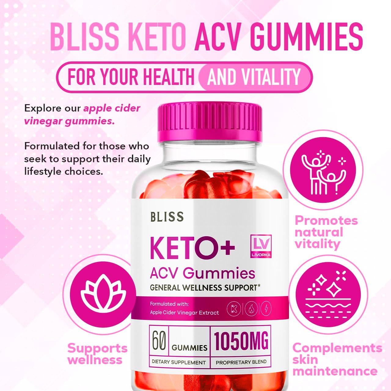 bliss-keto-acv-gummies---advanced-weight-loss-support---1050-mg---60-gummies-2