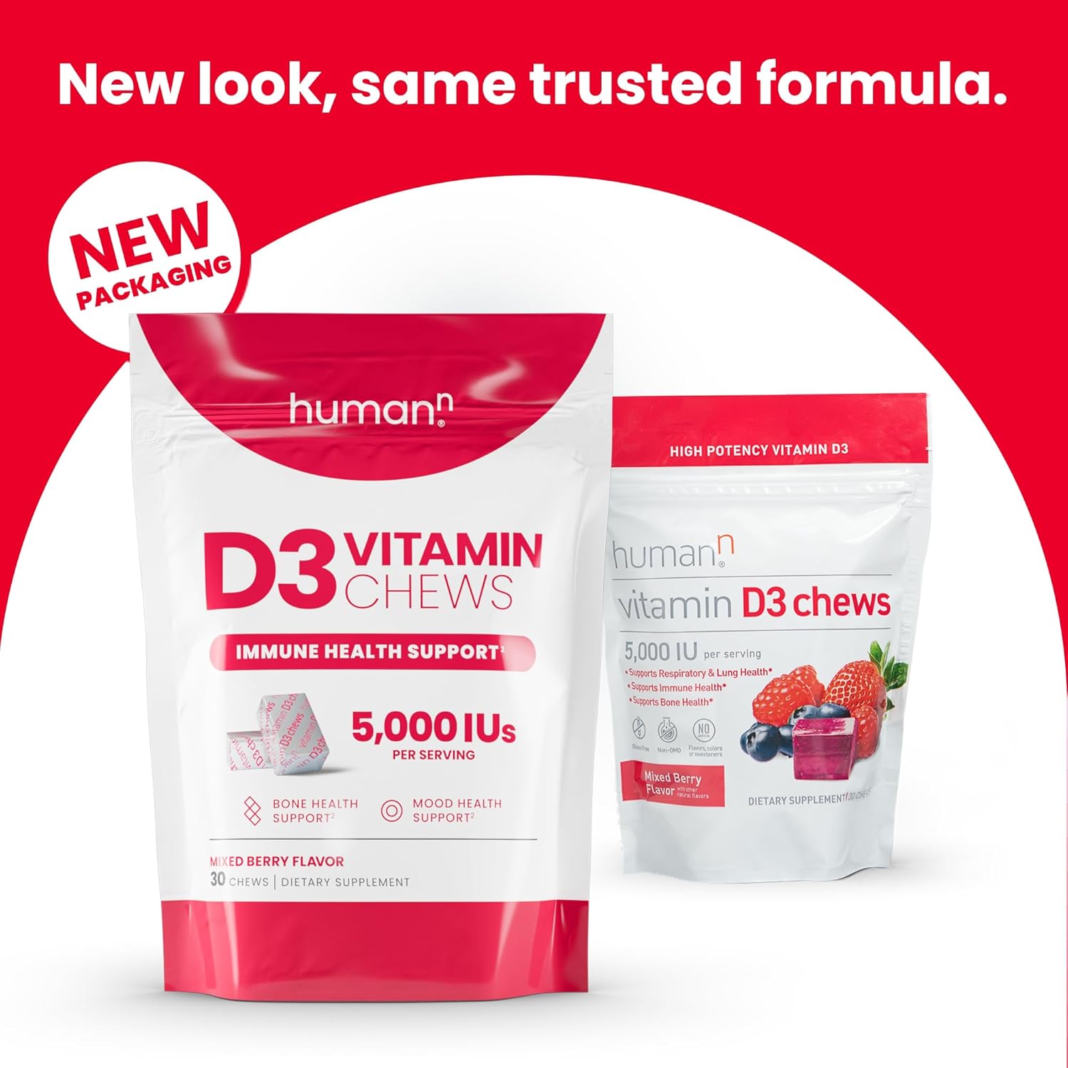 High Potency Vitamin D3 Chews 5000iu for Healthy Mood, Immunity, Respiratory & Bone Health - Mixed Berry Flavor, 30-Count - Espot.com.au