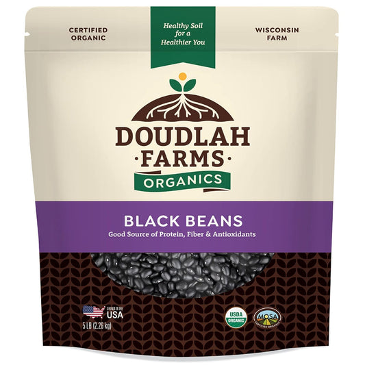 5lb-bulk-organic-dried-black-beans-from-doudlah-farms---regeneratively-farmed-clean-certified-usa-grown---vegan-non-gmo---high-fiber-protein-for-soups-burritos-salads-chili-1