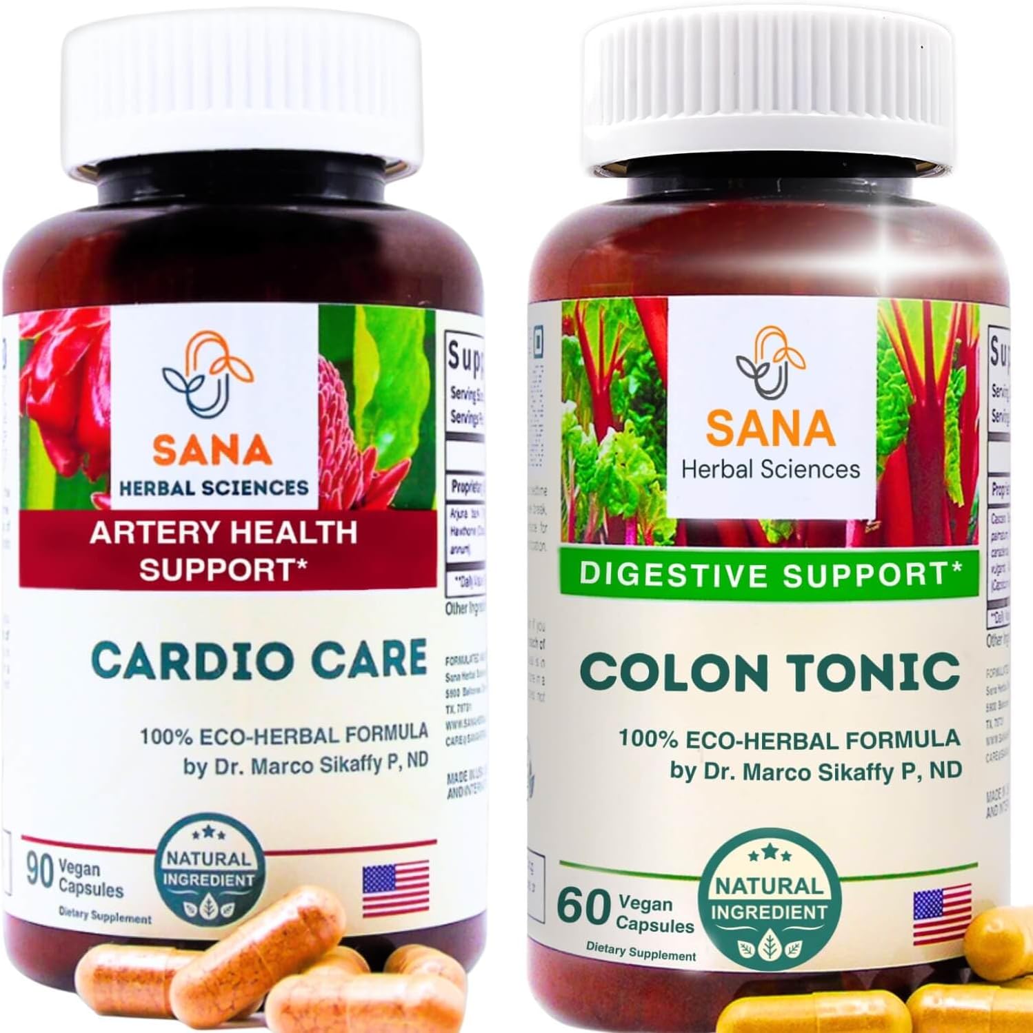 Dr. Sikaffy's Sana Herbal Sciences 15-Day Detox for Artery Health & Digestive Support - Organic Cleanse for Women & Men - Espot.com.au