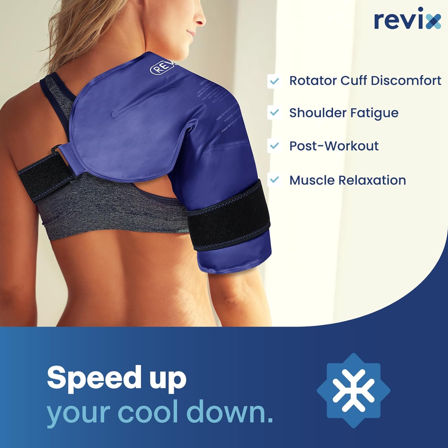 Shoulder Ice Pack for Rotator Cuff Cold Therapy - Reusable Gel Ice Packs for Injuries, Pain Relief, Bursitis, Swelling - Cold Compress Wrap for Shoulders - Espot.com.au
