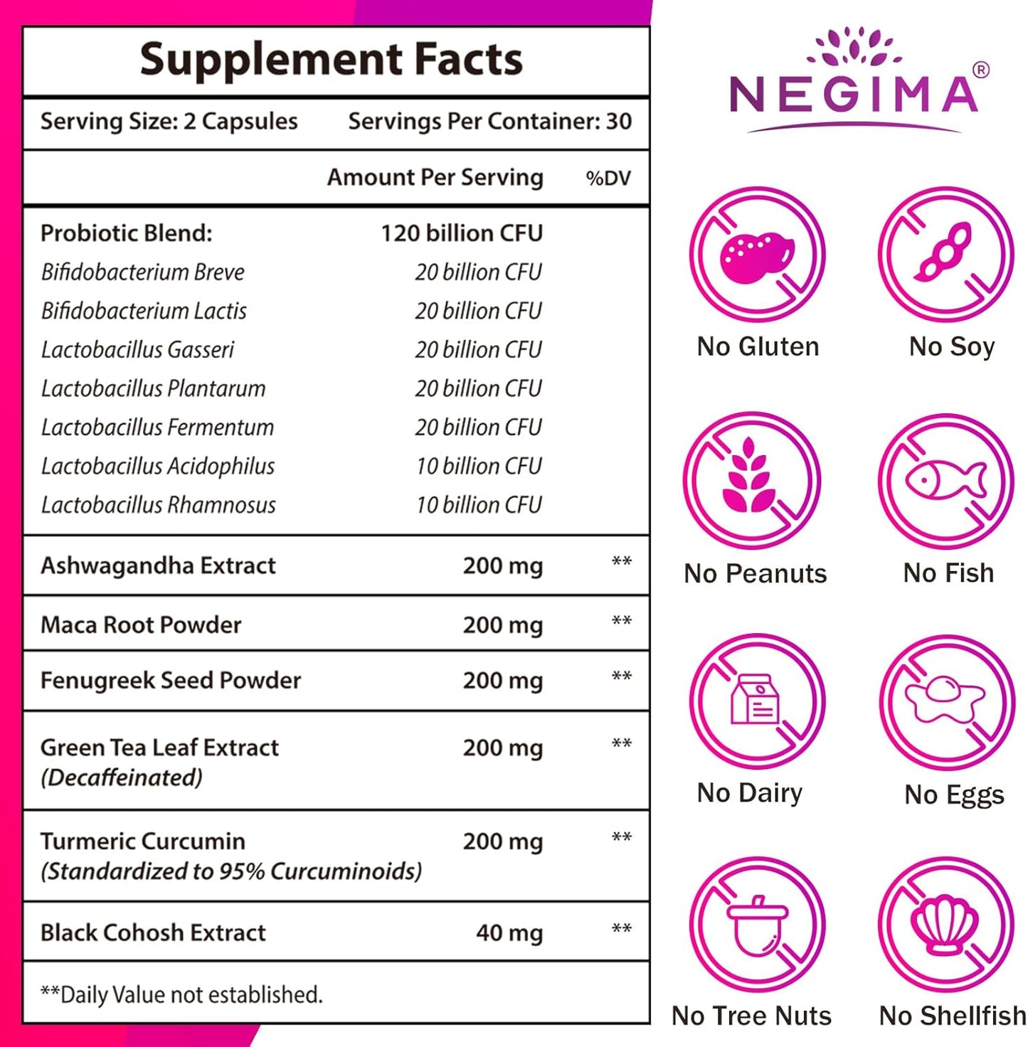 Menopause Support Supplements for Women - 120 Billion CFUs Probiotics, 13-in-1 Herbs & Botanicals Complex - Hormone Balance, Hot Flashes, Night Sweats, Mood Swings, Sleep Aid - 240 Capsules - Espot.com.au