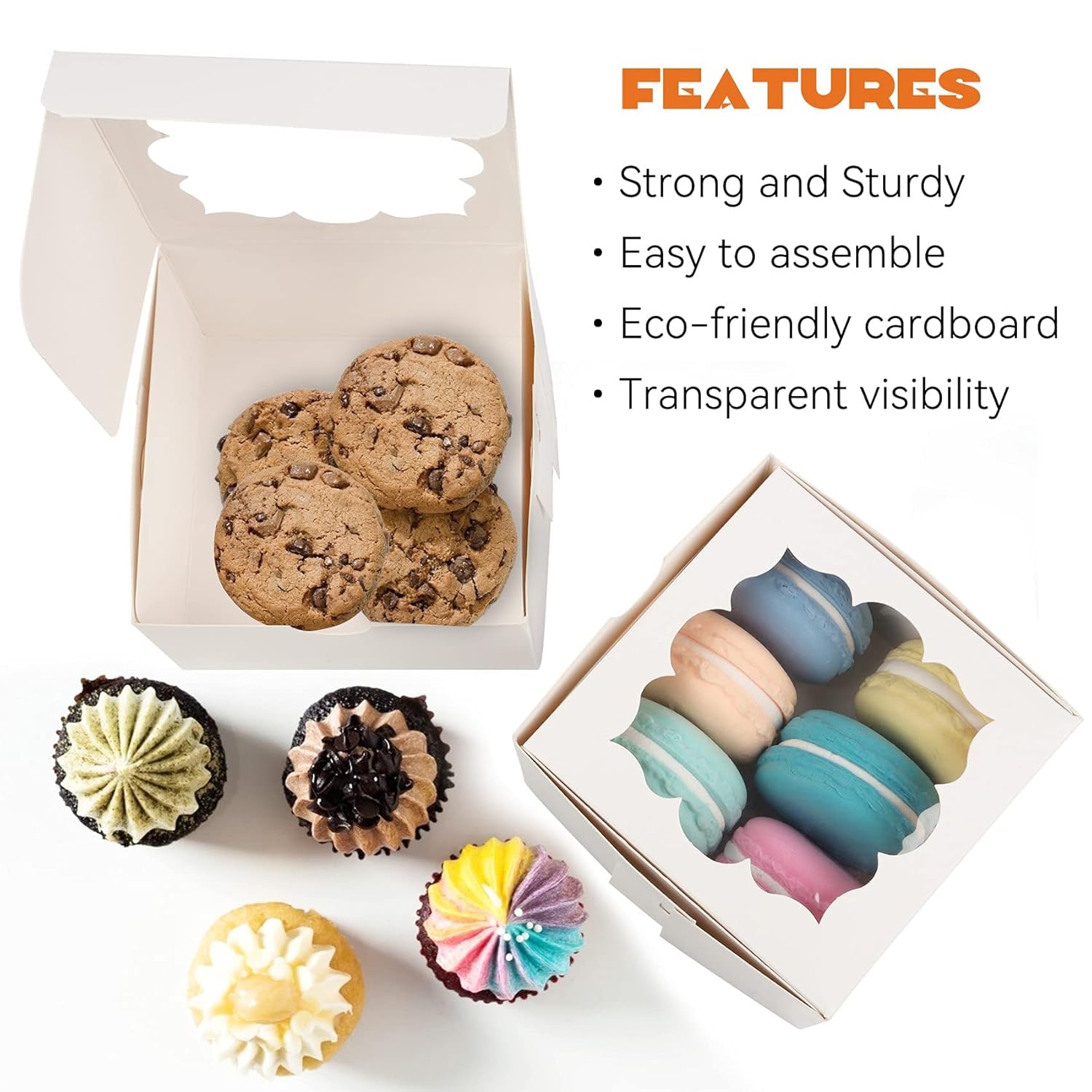 50-pack-4x4x25-inches-bakery-boxes-with-window-for-cookies-chocolate-strawberries-muffins-donuts---small-cake-boxes-for-desserts-white-3