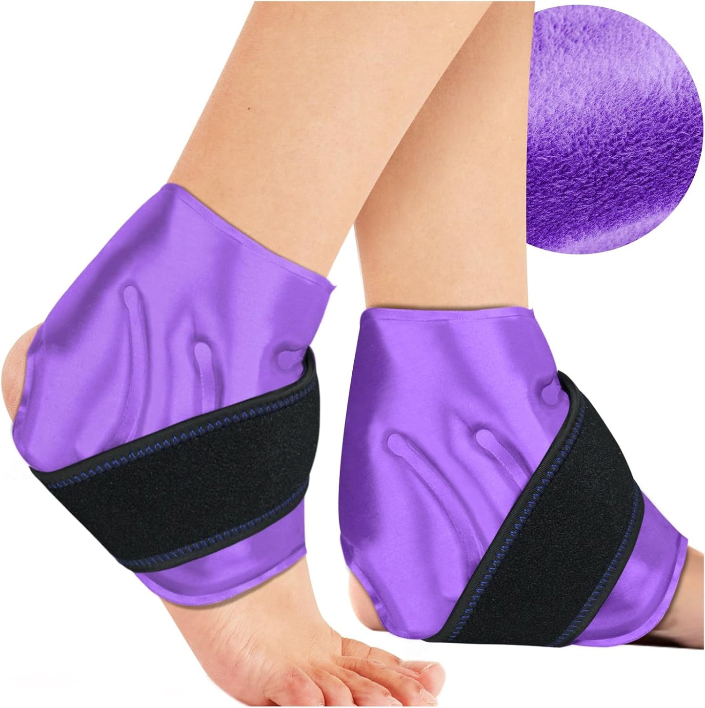 Ankle Ice Pack Wrap for Swelling and Pain Relief - Reusable Cold Compress Therapy for Ankle Injuries, Sprains, Achilles, Tendonitis, Plantar Fasciitis - AiricePac 2 - Espot.com.au
