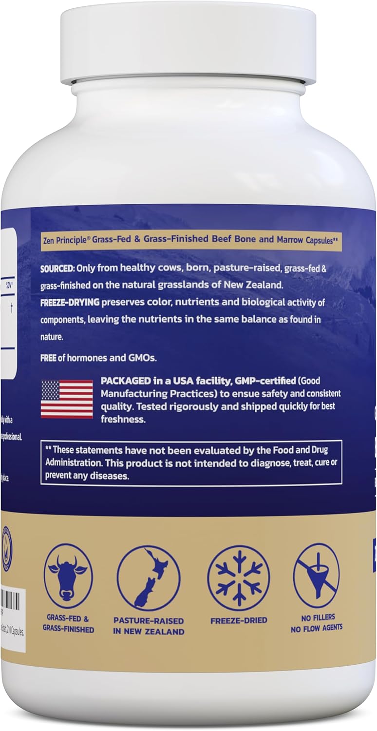 zen-principle-grass-fed-beef-bone-marrow-supplement---3300mg-210-capsules---supports-skin-oral-health-joint-health-overall-wellness---whole-bone-extract-for-whole-body-benefits-3