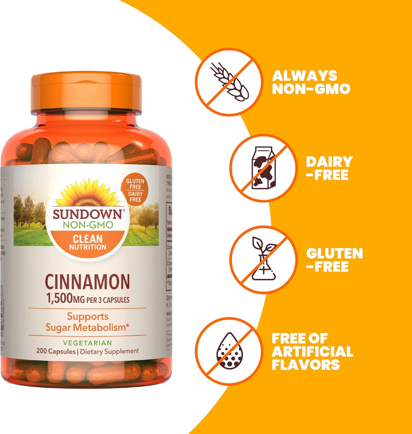 non-gmo-sundown-cinnamon-capsules---1000-mg-200-capsules---supports-sugar-metabolism---gluten-and-dairy-free-with-no-artificial-flavors-4