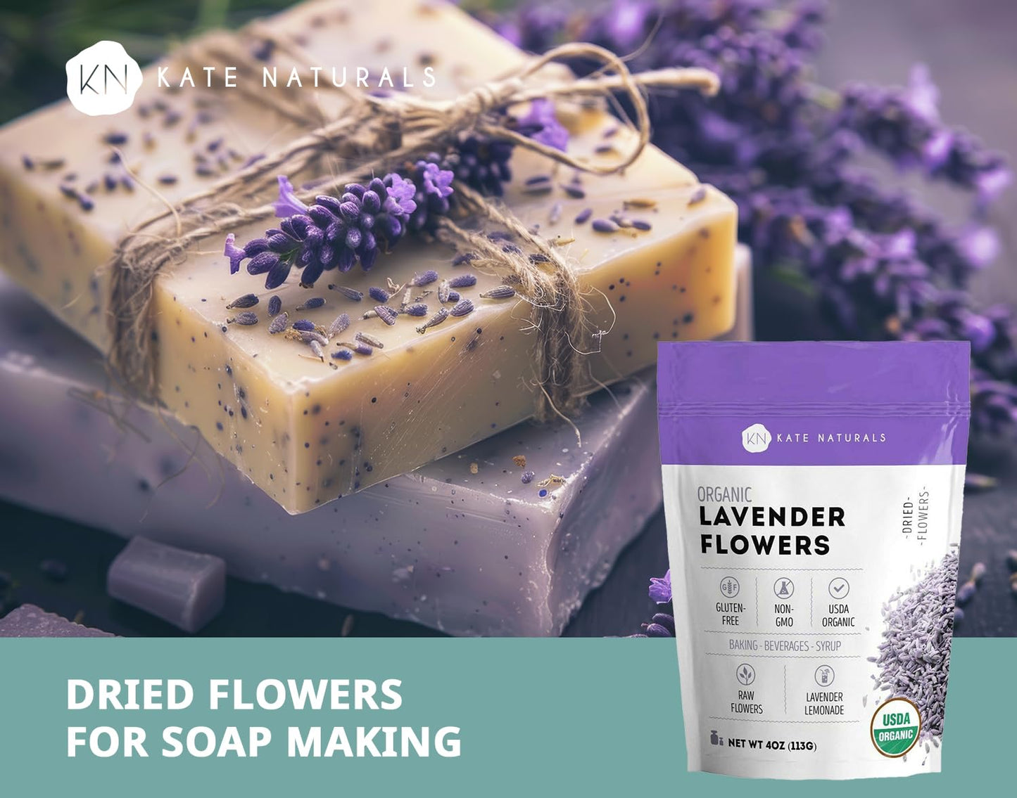 lavender-flowers-and-extract-bundle---kate-naturals---4oz-dried-flowers-1oz-essential-oil-7