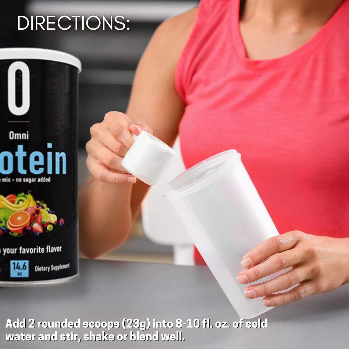 Omnitrition Omni Protein Shake Mix (Unflavored, No Sugar Added) - 14.6 oz by Artist Unknown - Espot.com.au