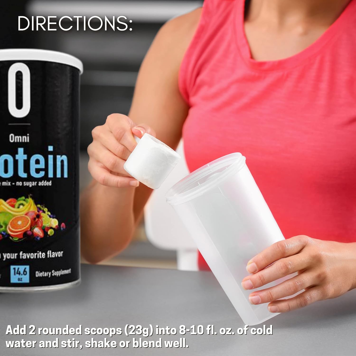 Omnitrition Omni Protein Shake Mix (Unflavored, No Sugar Added) - 14.6 oz by Artist Unknown - Espot.com.au