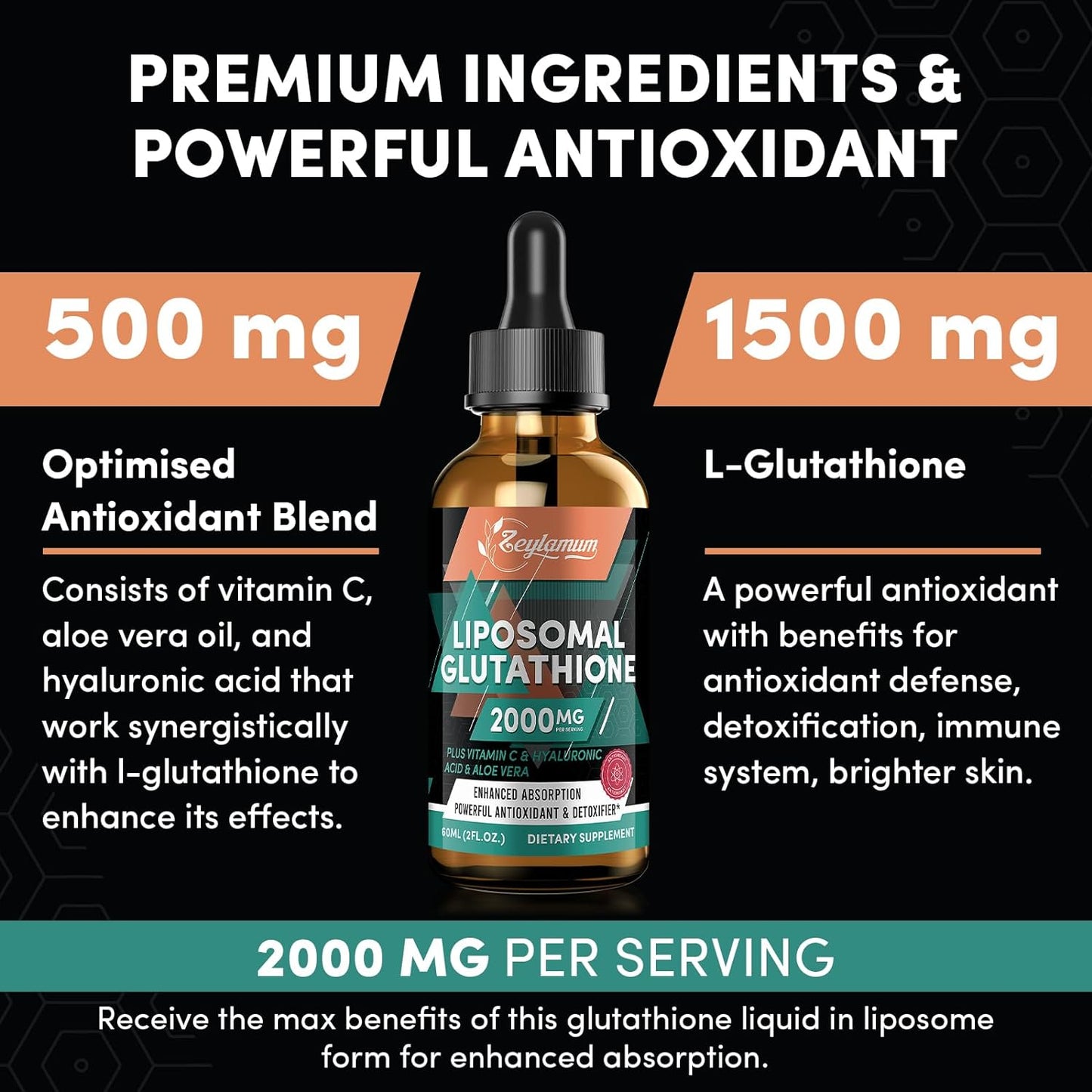 High Strength Liposomal Glutathione Bundle - 2400 MG Capsules & 2000 MG Liquid - Antioxidant, Energy Boost, Immune Support, Anti-Aging Defense - Espot.com.au