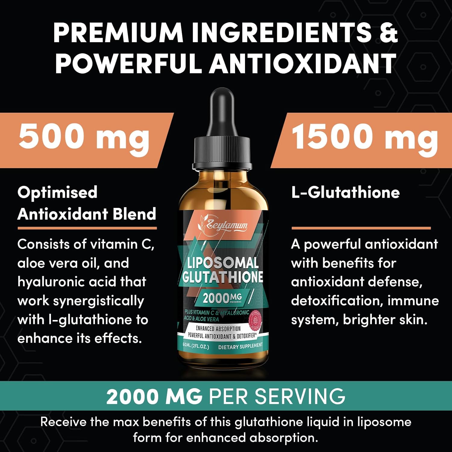 High Strength Liposomal Glutathione Bundle - 2400 MG Capsules & 2000 MG Liquid - Antioxidant, Energy Boost, Immune Support, Anti-Aging Defense - Espot.com.au