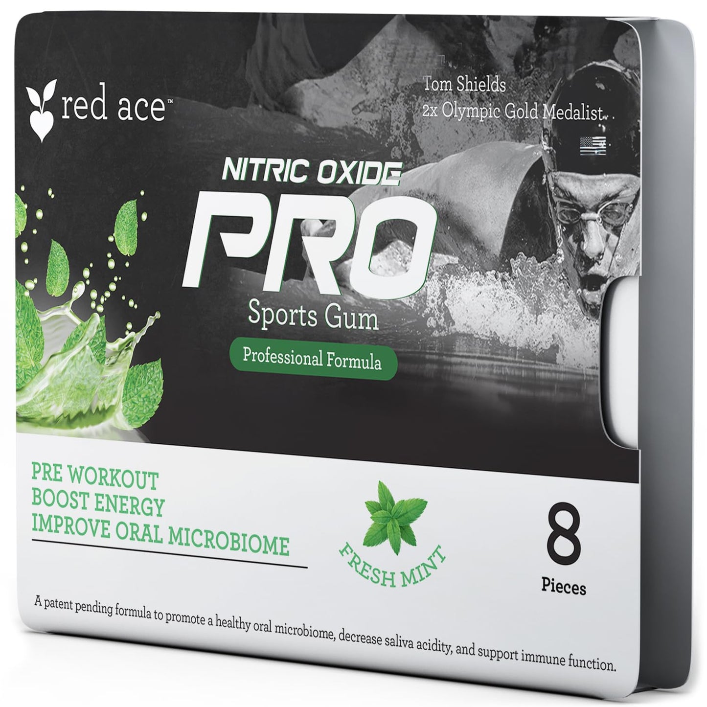 fresh-mint-red-ace-nitric-oxide-pro-sports-chewing-gum---8-pieces-with-vitamin-c-and-zinc-citrate-for-enhanced-performance-2