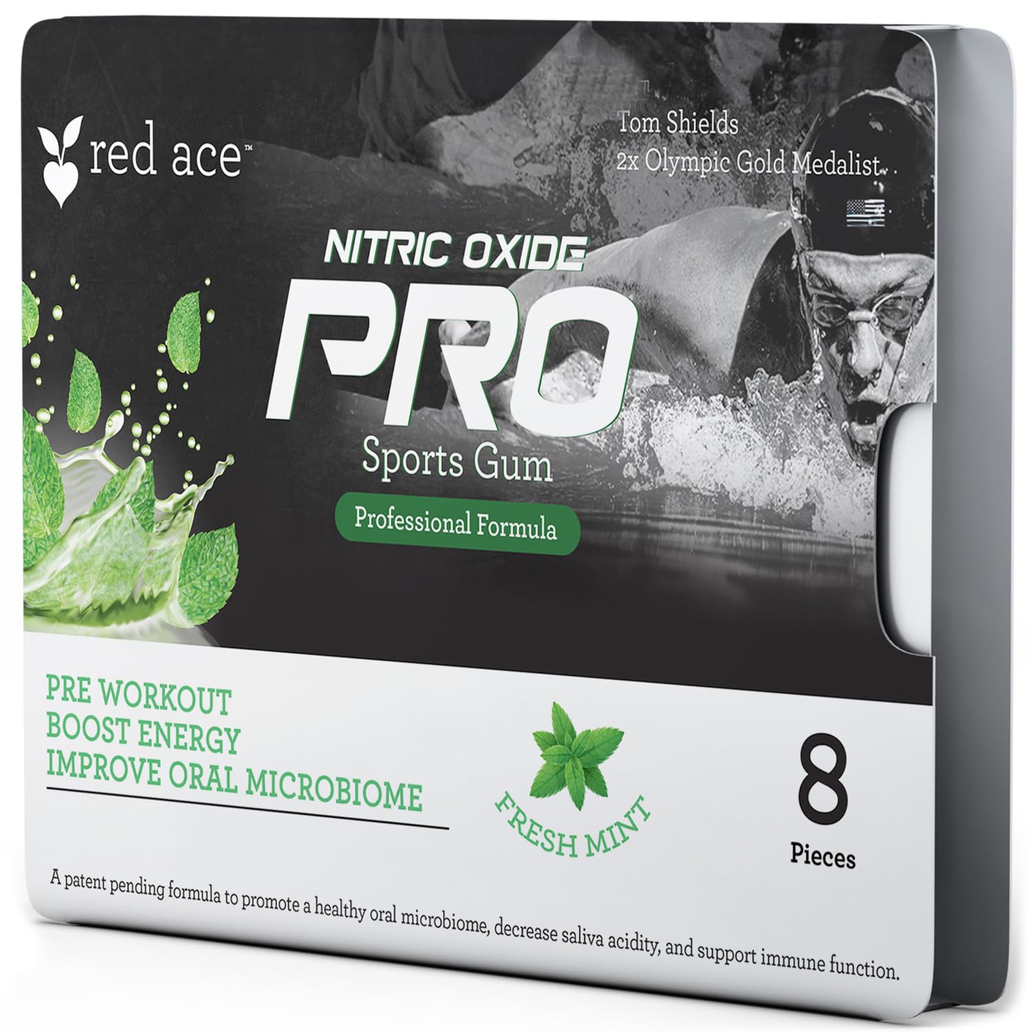 fresh-mint-red-ace-nitric-oxide-pro-sports-chewing-gum---8-pieces-with-vitamin-c-and-zinc-citrate-for-enhanced-performance-2