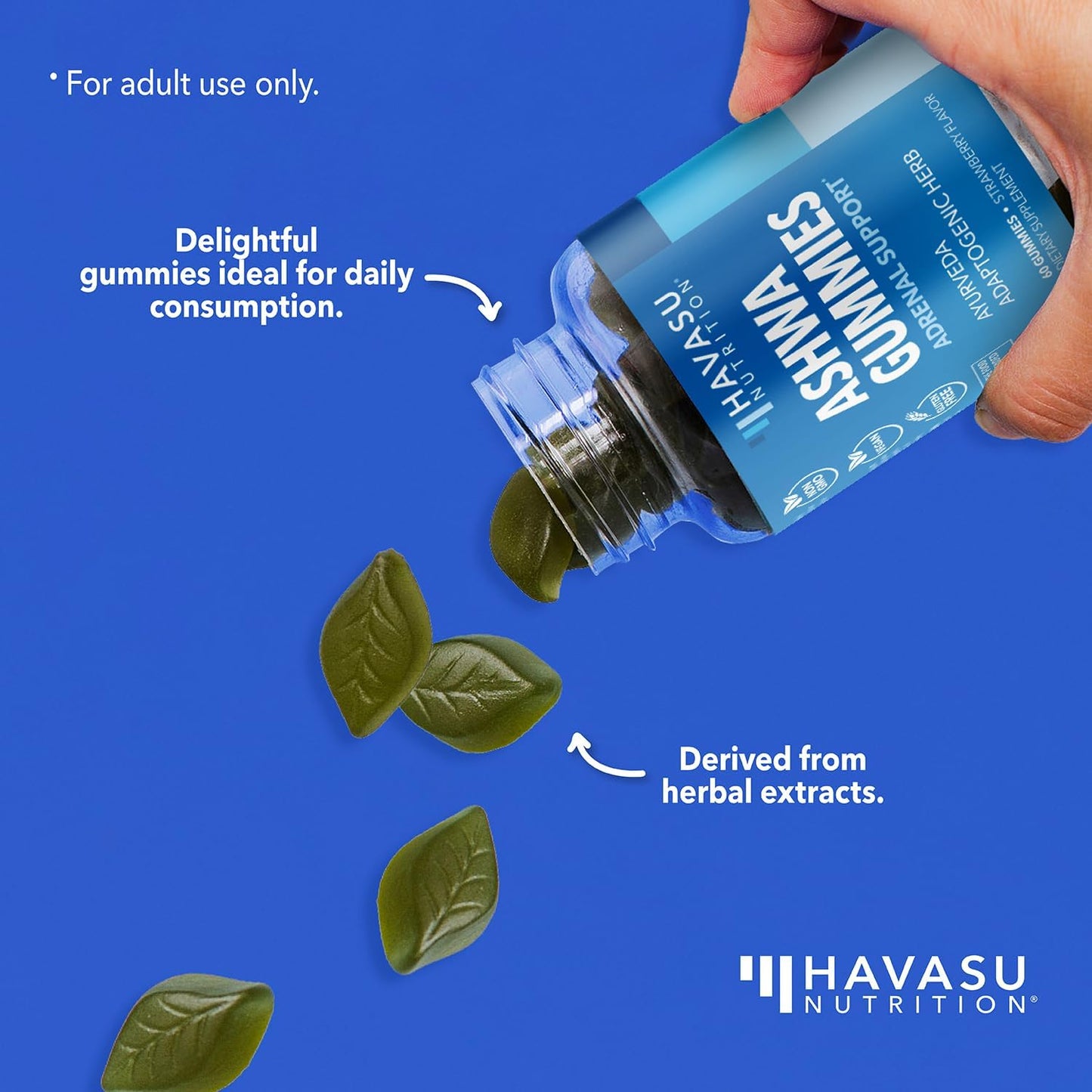Vegan Ashwagandha Gummies for Stress Relief & Mood Support - Non-GMO Supplement for Relaxation - Withania Somnifera for Better Sleep & Emotional Balance - 1-Month Supply, Strawberry Flavor - Espot.com.au
