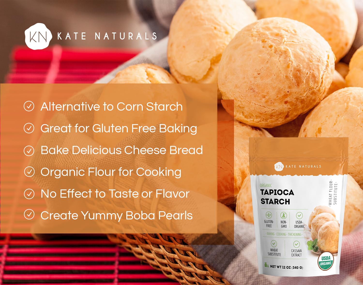 organic-non-gmo-tapioca-starch-flour-for-baking-cooking-boba-pearls---12oz-gluten-free-option-by-kate-naturals-2