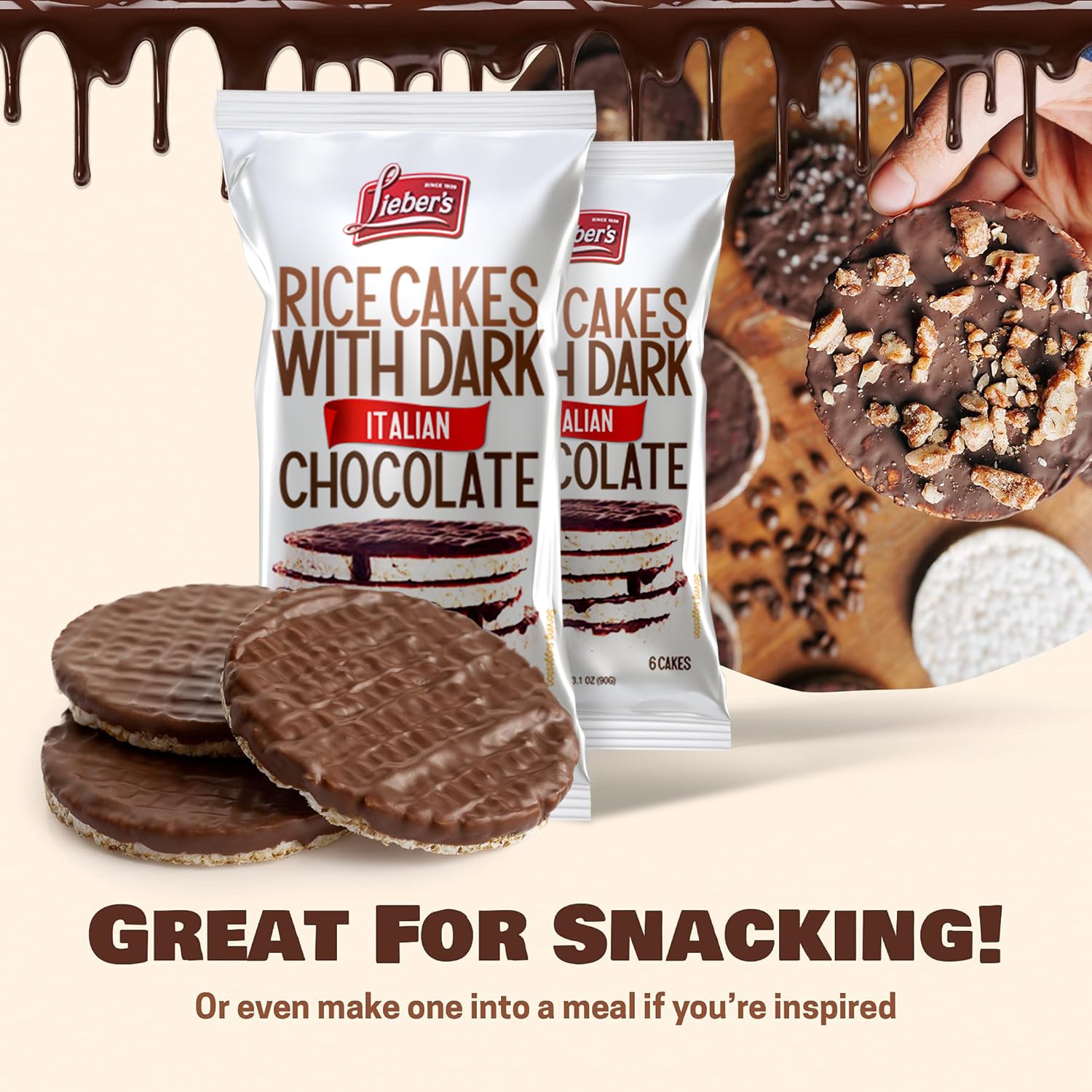 liebers-dark-chocolate-rice-cakes---dairy-free-gluten-free-snack-dark-italian-chocolate---pack-of-3---kosher-certified-5