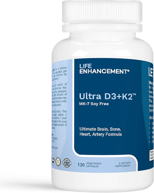 Vitamin D3 K2-2000 IU with MK-7 - Bone Strength & Immune Support - 120 Vegetarian Capsules - Espot.com.au