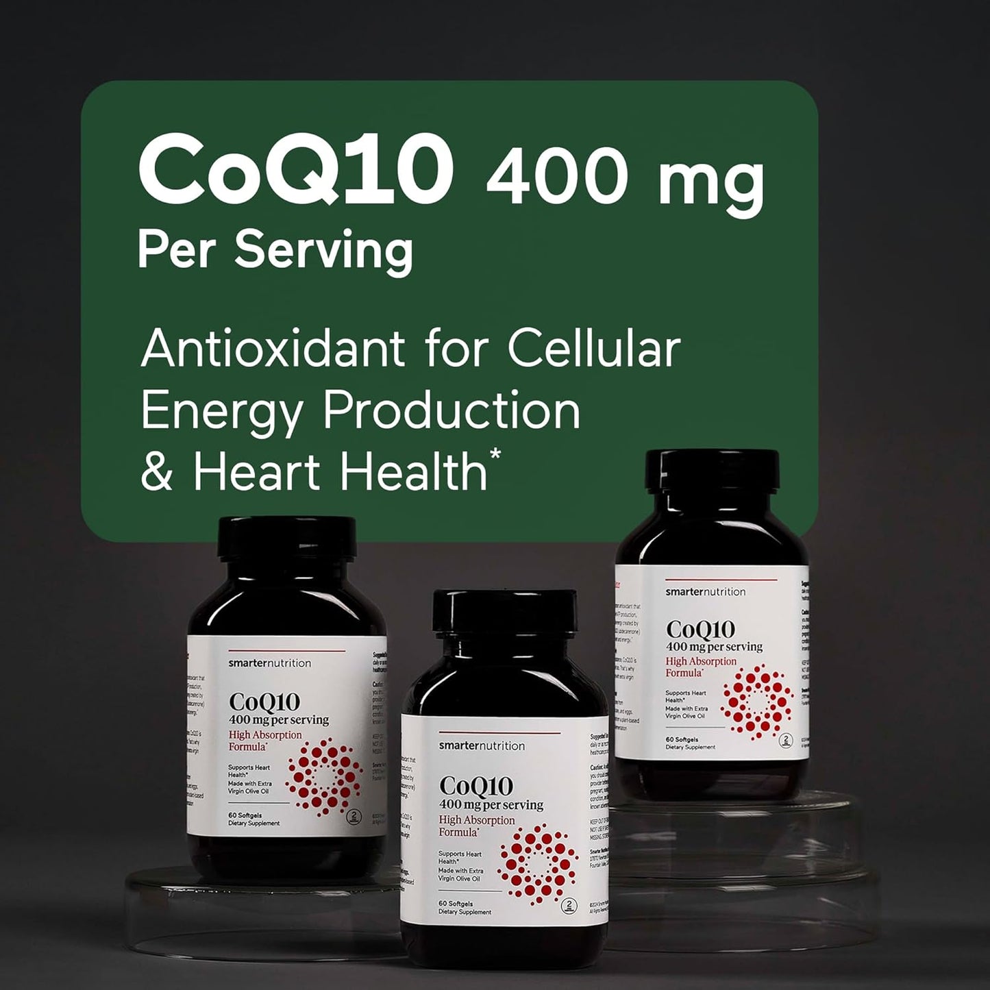 high-potency-smarter-nutrition-coq10-400mg-with-olive-oil---heart-health-supplement-for-energy-production---non-gmo-gluten-free---360-capsules-6-month-supply-2