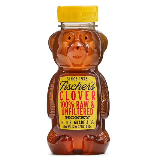 fischers-100-clover-honey-12-oz-squeezable-bear-bottle---pure-raw-unfiltered-honey---gluten-free-non-gmo-all-natural-sweetener-1