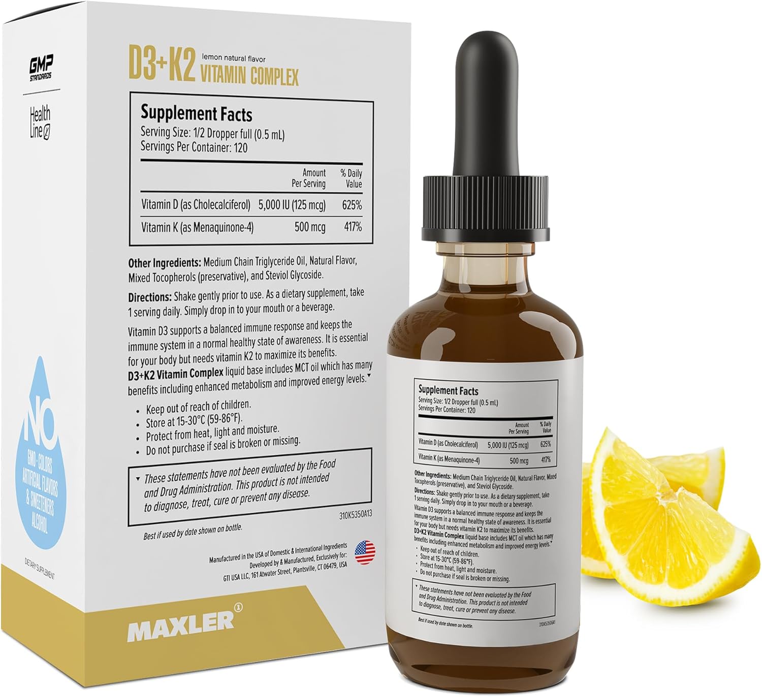 maxler-vitamin-d3-k2-drops-with-mct-oil---heart-bone-immune-support---no-gmo-colors-sweetener-alcohol---5000-iu-d3-500-mcg-k2---120-servings-lemon-flavor-2