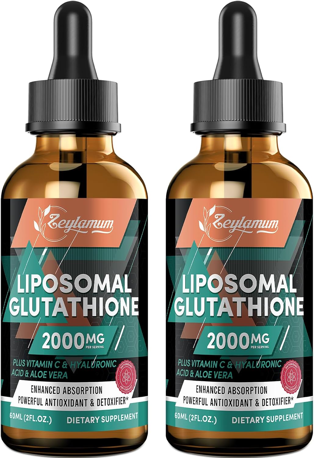 High Strength Liposomal Glutathione Bundle - 2400 MG Capsules & 2000 MG Liquid - Antioxidant, Energy Boost, Immune Support, Anti-Aging Defense - Espot.com.au