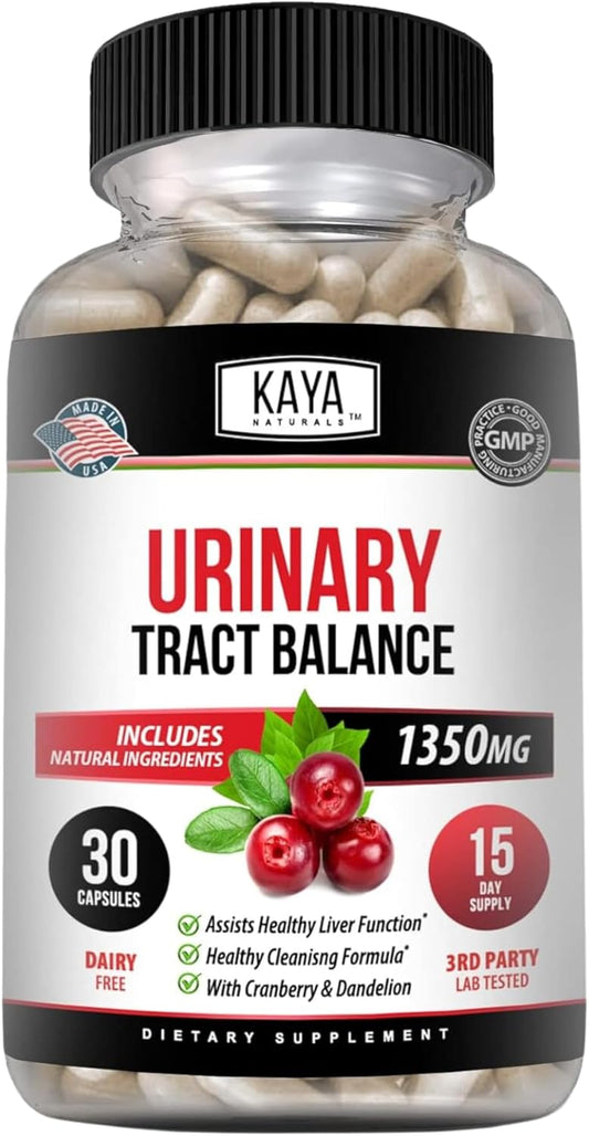 D-Mannose Capsules with Cranberry for Urinary Tract Cleanse - Bladder Health Supplement with Hibiscus & Dandelion Root - 30 Veggie Capsules - Espot.com.au