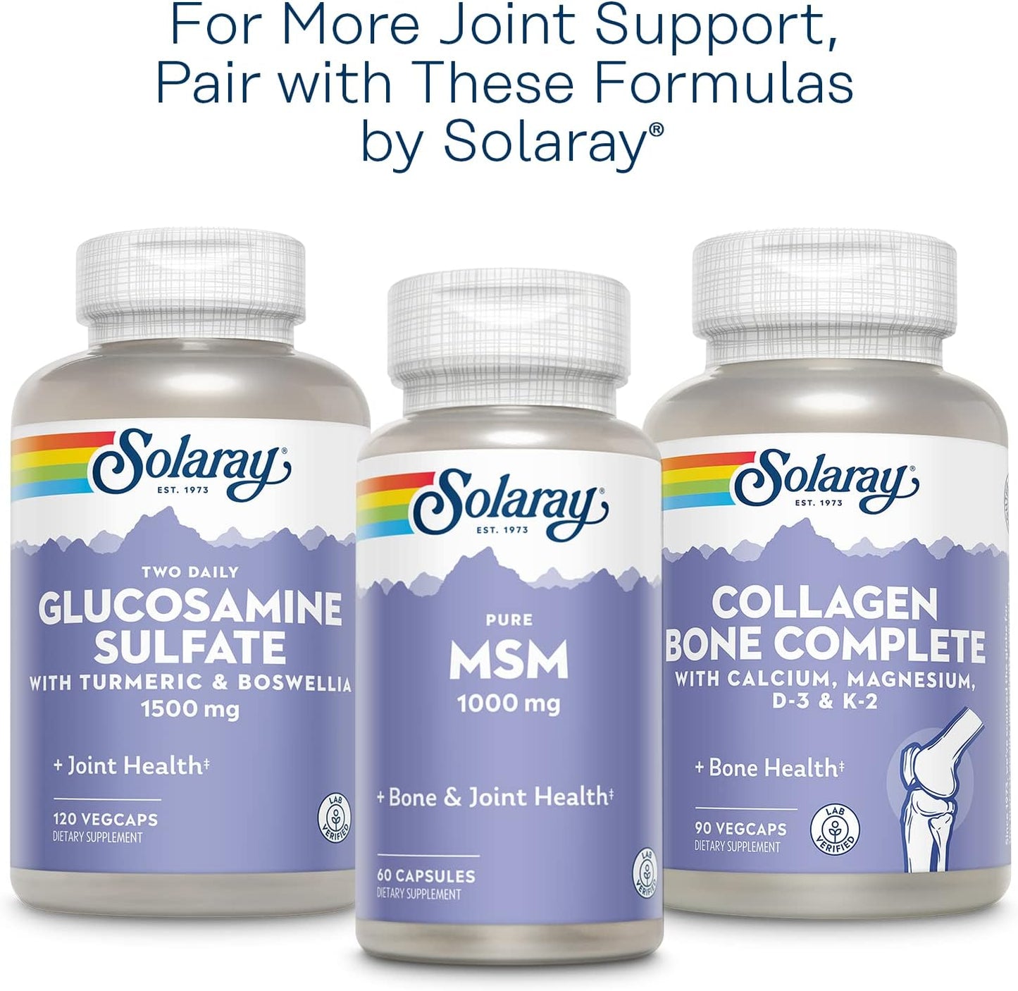 High Strength Glucosamine Chondroitin Hyaluronic Acid Supplement 90 Capsules by SOLARAY - 1500mg/1000mg/20mg Formula for Joint Health - Espot.com.au