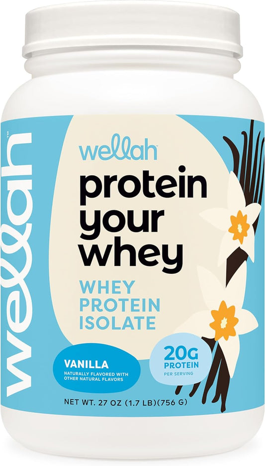 Vanilla Whey Protein Isolate - 30 Servings of Wellah Protein Your Whey - Espot.com.au