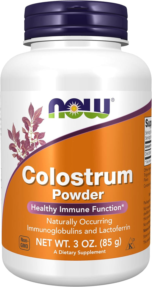 NOW Foods Colostrum Powder Supplement - Rich in Immunoglobulins and Lactoferrin - 3-Ounce Jar - Espot.com.au