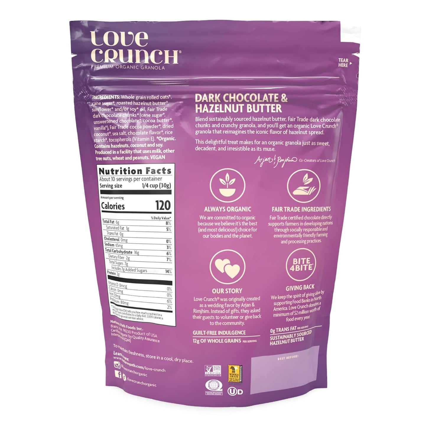natures-path-love-crunch-dark-chocolate-hazelnut-butter-granola---106-oz-pack-of-6---organic-non-gmo-fair-trade-4
