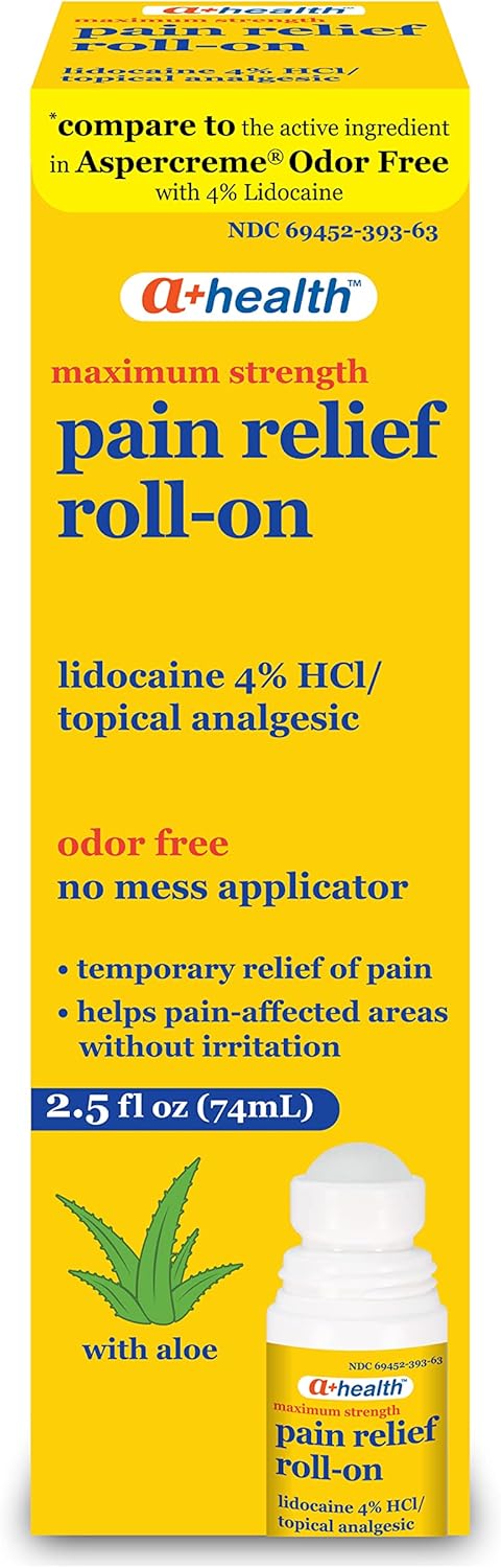 usa-made-ahealth-pain-relief-roll-on-liquid-25-fl-oz---maximum-strength-lidocaine-4-for-pain-itch-relief-odor-free-with-aloe-2