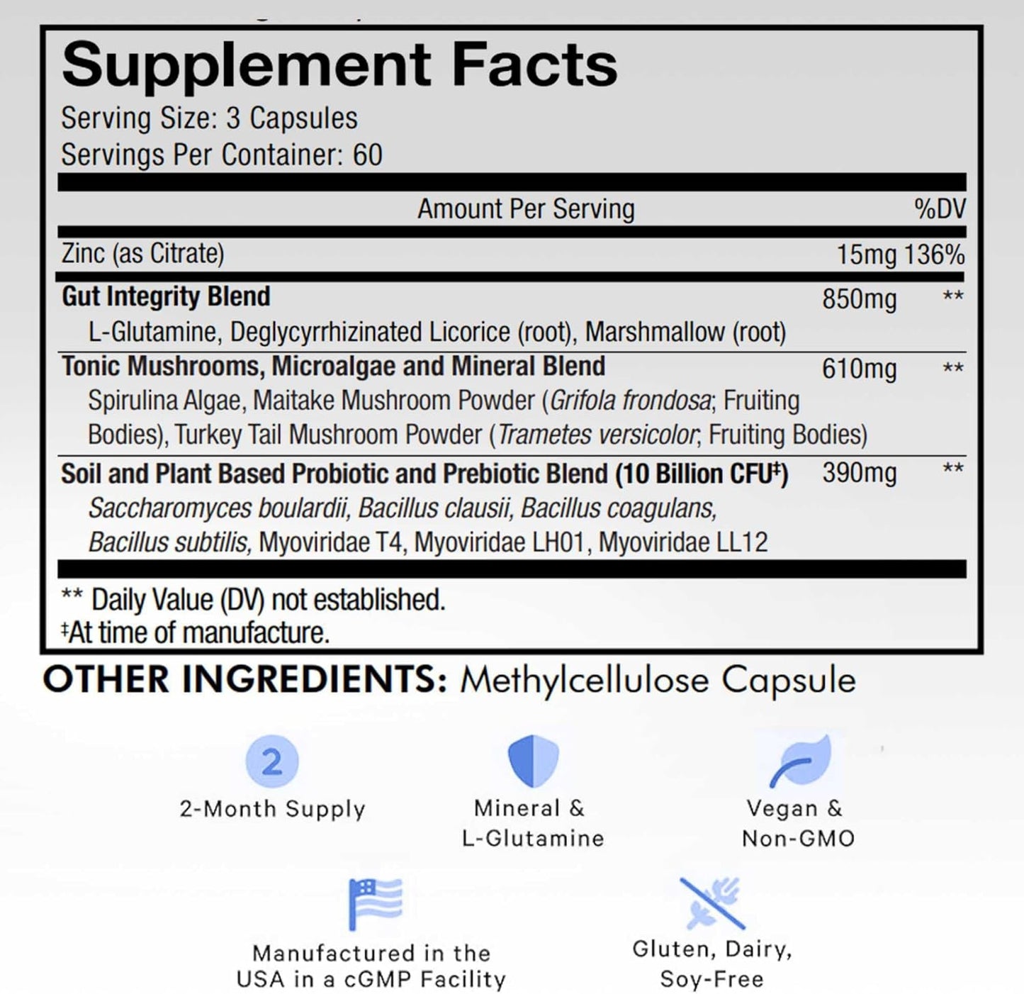 vegan-gut-health-supplement-with-l-glutamine-zinc-turkey-tail-mushroom-maitake-micro-algae-licorice-root-dgl---probiotic-prebiotic-formula---180-capsules-2
