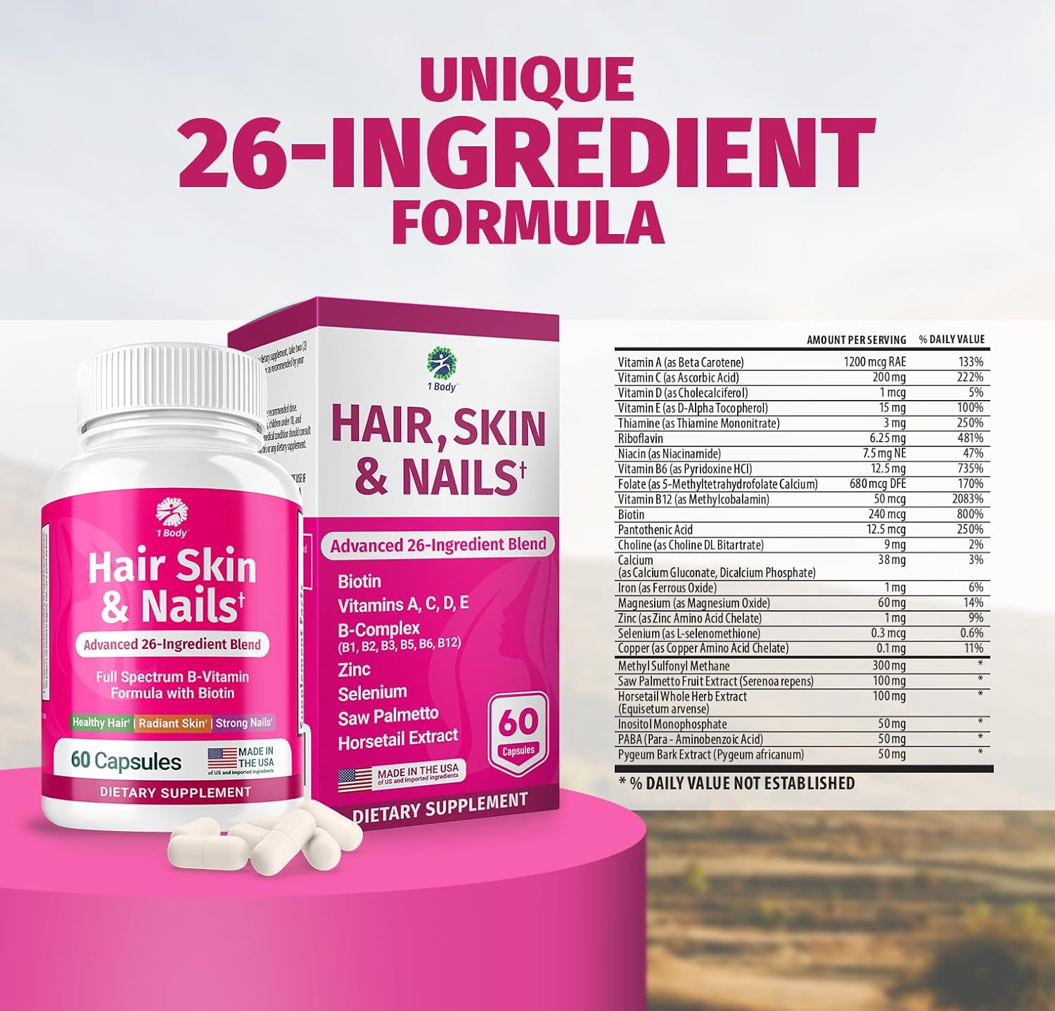 hair-skin-nails-biotin-vitamins---26-vitamins-minerals-herb-extracts---hair-nail-growth-skin-glow-supplement---men-women---60-vegan-capsules-4
