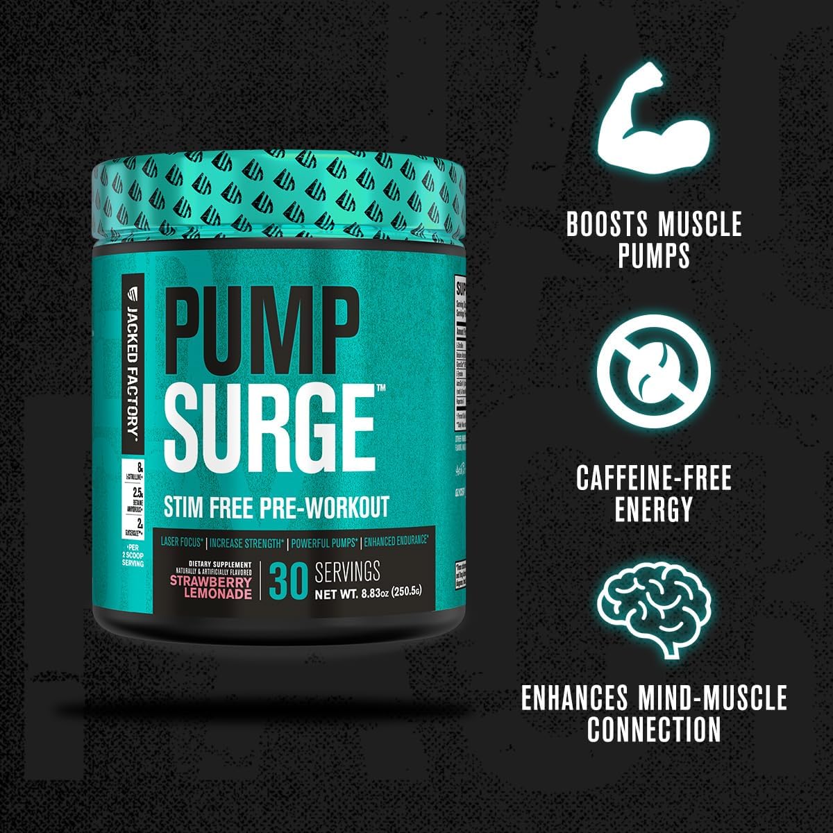 jacked-factory-pumpsurge-strawberry-lemonade-pre-workout---caffeine-free-nootropic-booster-for-men-women---enhance-focus-pumps---30-servings-2