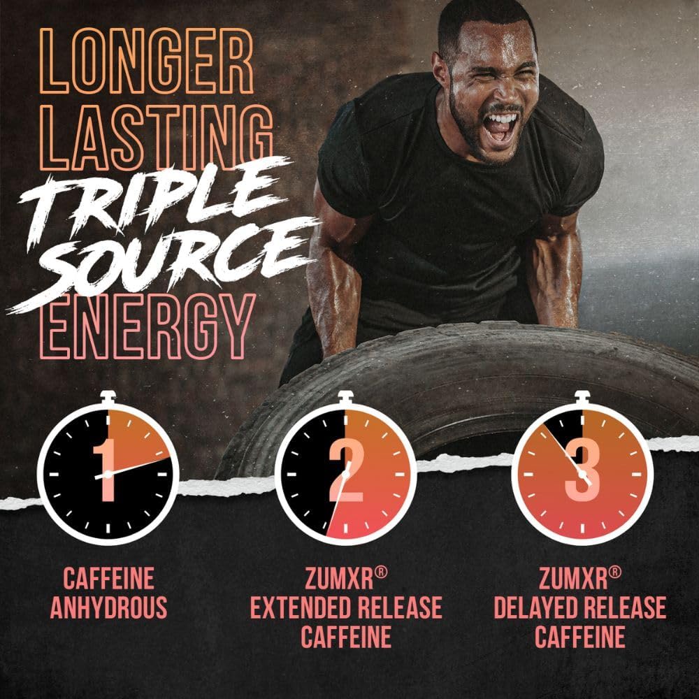 Alpha Lion Pre Workout Powder Bundle - Pump & Sustained Energy with Tri-Source Caffeine, Fruit Punch & Blue Raspberry Flavor - 30 Servings - Espot.com.au