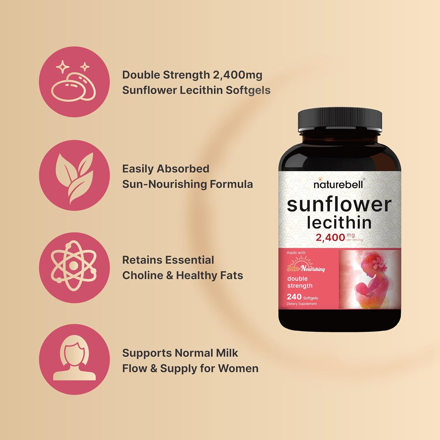 240-softgels-of-naturebell-sunflower-lecithin-2400mg-infused-with-non-gmo-sunflower-seed-oil---high-in-phosphatidyl-choline---soy-and-gluten-free-3