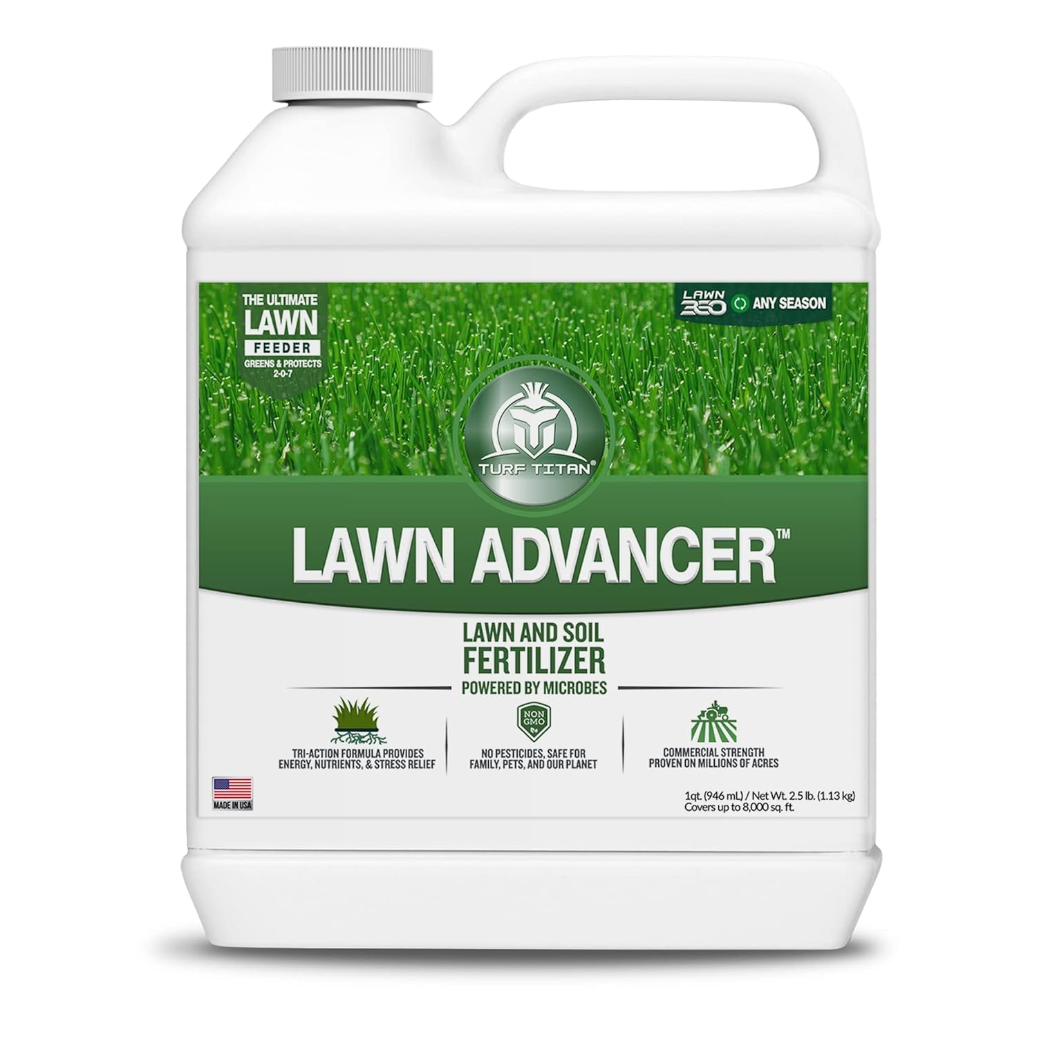 Turf Titan Lawn Advancer - 32 oz Green Lawn Booster and Fertilizer - Fast Acting Grass Growth Formula - Covers 8,000 Sq Ft - Espot.com.au