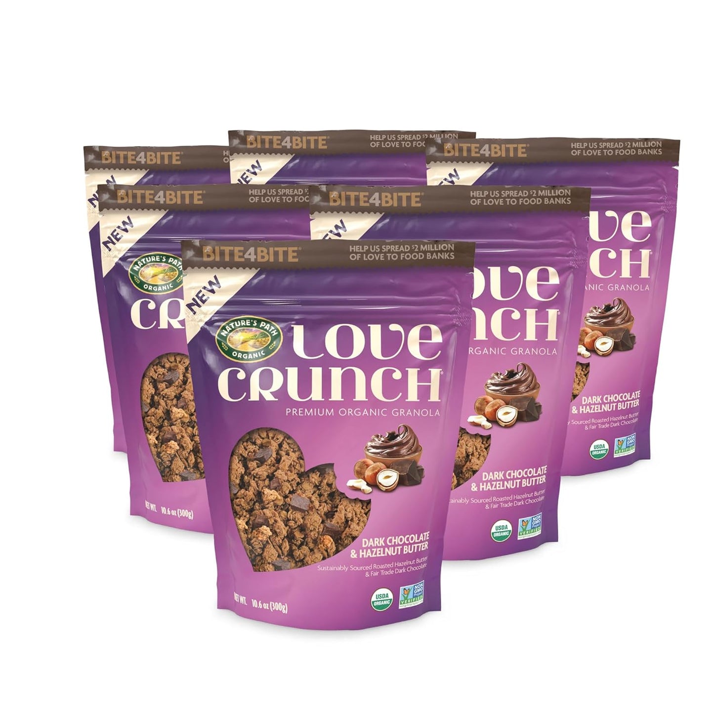 natures-path-love-crunch-dark-chocolate-hazelnut-butter-granola---106-oz-pack-of-6---organic-non-gmo-fair-trade-2