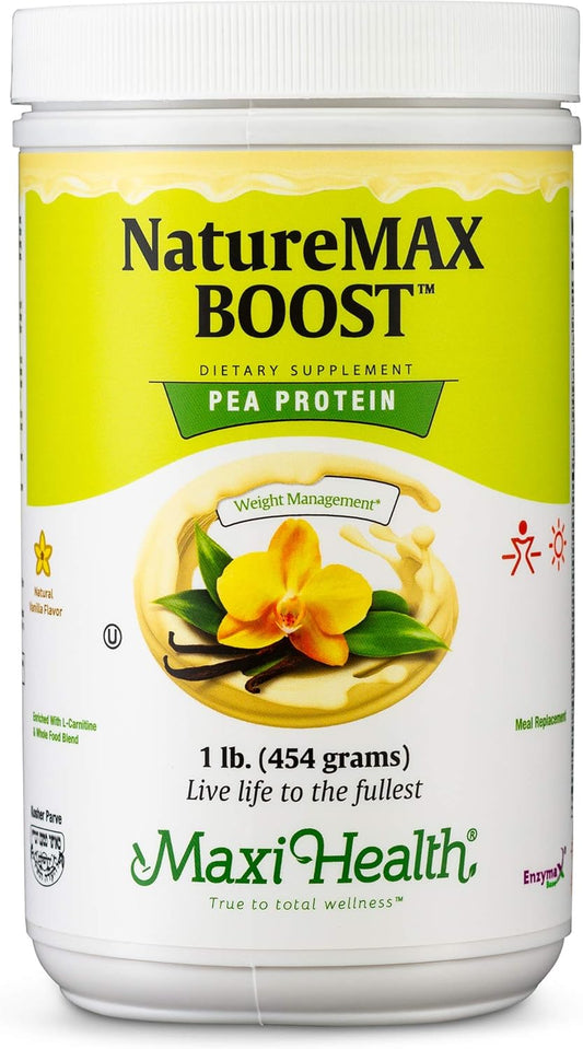 maxi-health-naturemax-boost-pea-protein-powder---natural-vanilla-flavor---20g-protein---kosher-vitamin---1lb---meal-replacement-supplement-1