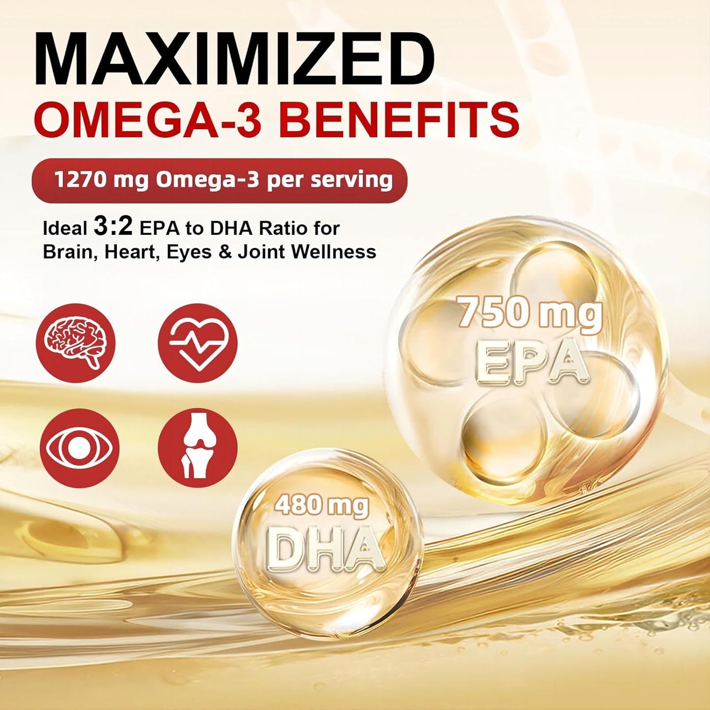High Potency ZEBORA Triple Omega 3-6-9 Fish Oil 2000mg with Vitamin D3 & Astaxanthin - Supports Heart, Brain, and Immune Health - Includes Flaxseed & Borage - 60 Servings - Espot.com.au
