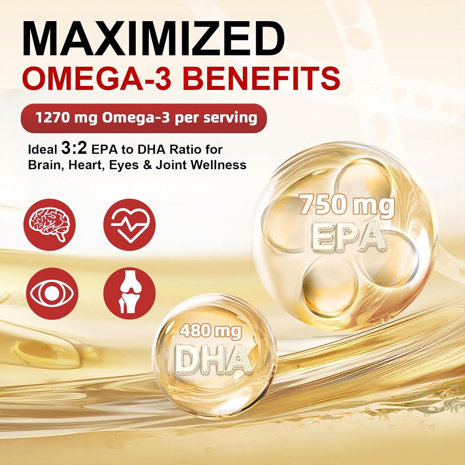 High Potency ZEBORA Triple Omega 3-6-9 Fish Oil 2000mg with Vitamin D3 & Astaxanthin - Supports Heart, Brain, and Immune Health - Includes Flaxseed & Borage - 60 Servings - Espot.com.au