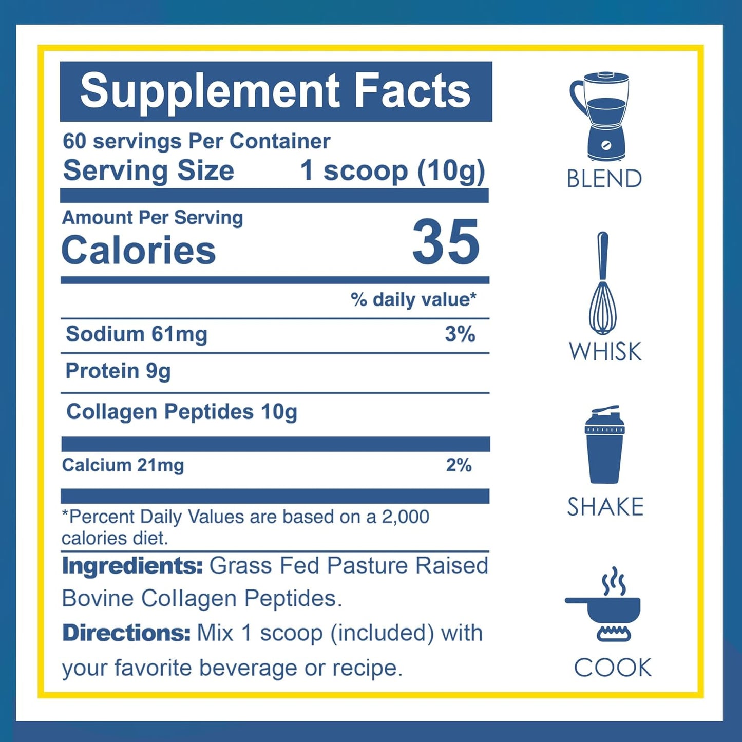 zammex-premium-collagen-peptides-powder---unflavored-hydrolyzed-proteins-for-hair-skin-nails-joints---grass-fed-non-gmo-paleo-keto-friendly---60-servings-3
