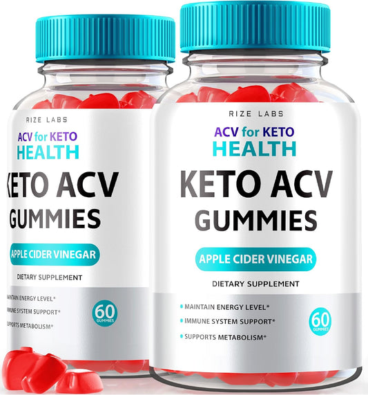 750mg Apple Cider Vinegar Gummies for Keto  Slimming Formula  - Advanced ACV Supplement for Belly Fat - 120 Gummies by rize labs