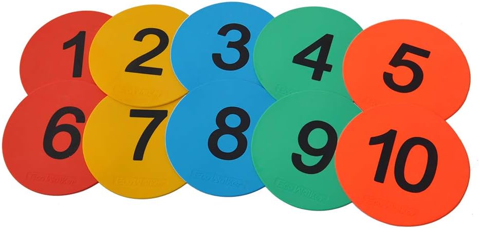 8 Inch Eco-Friendly Numbered Floor Spot Markers for Walkers