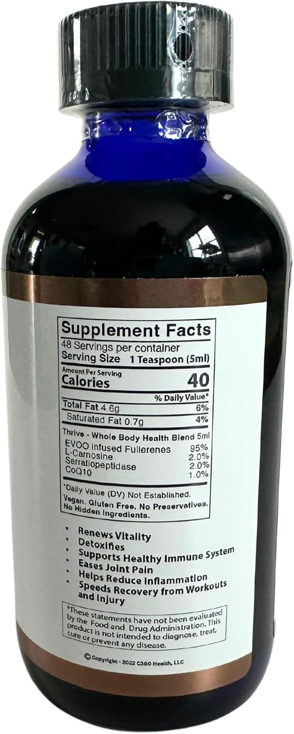 8 oz Thrive Whole Body Health Carbon 60 C60 C 60 with 0.08 mg/ml Saturation Level