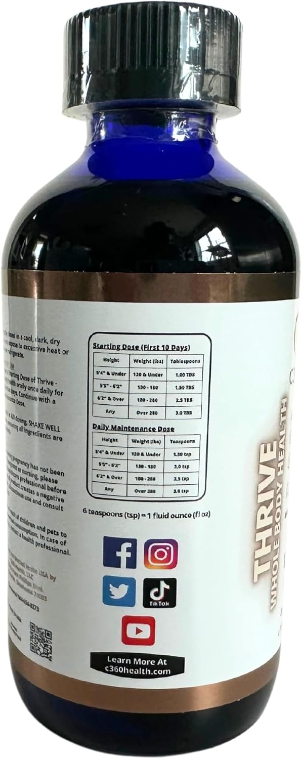 8 oz Thrive Whole Body Health Carbon 60 C60 C 60 with 0.08 mg/ml Saturation Level