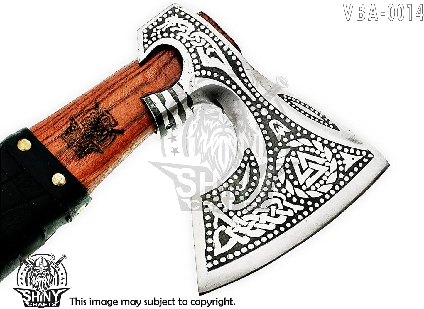handmade-viking-axe-with-sheath---unique-shiny-crafts---custom-bearded-axe-for-men---perfect-birthday-gift-7