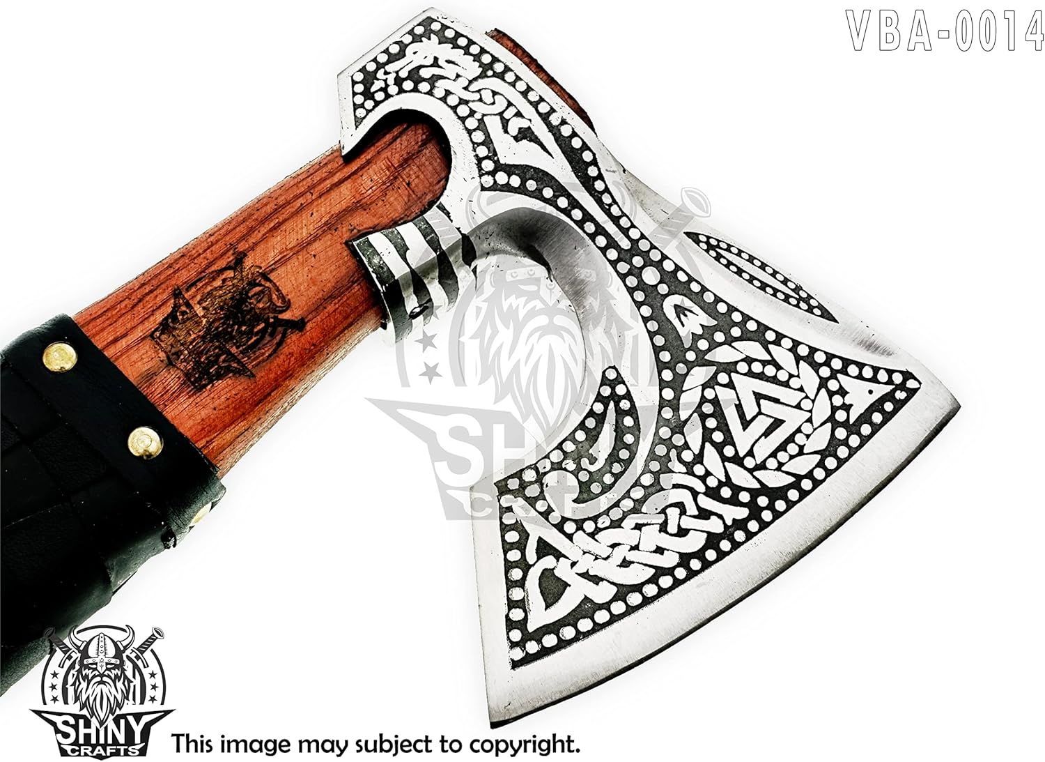 handmade-viking-axe-with-sheath---unique-shiny-crafts---custom-bearded-axe-for-men---perfect-birthday-gift-7