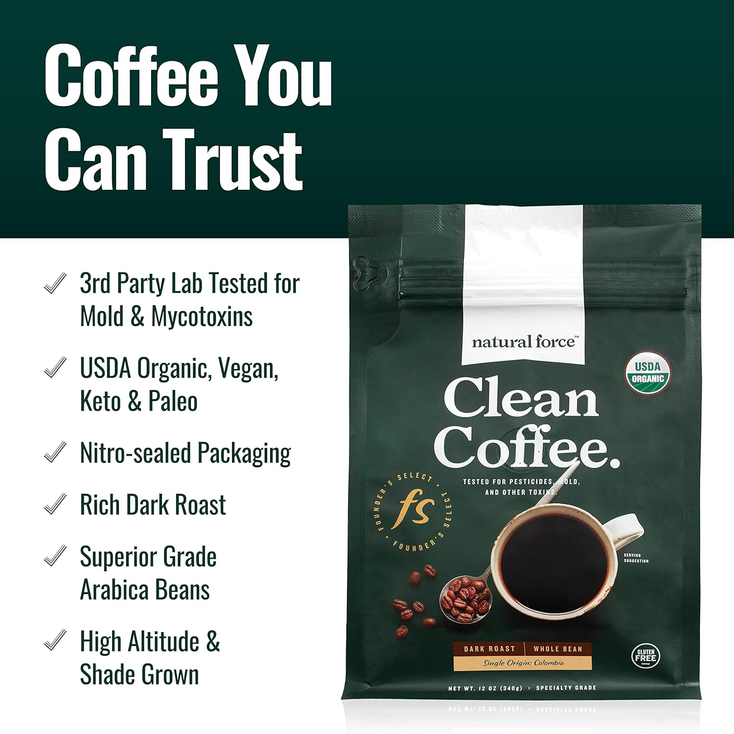 organic-dark-roast-coffee-with-creamy-caramel-mct-oil-bundle---non-gmo-keto-paleo-vegan---12-oz-bag-16-oz-glass-bottle---clean-mold-mycotoxin-free-2